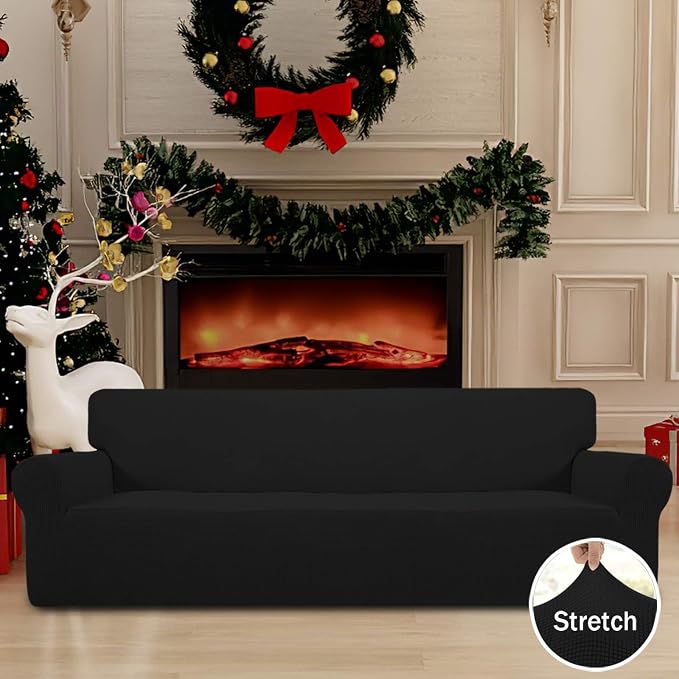 Easy-Going Stretch 4 Seater Sofa Slipcover 1-Piece Sofa Cover Furniture - Image 2