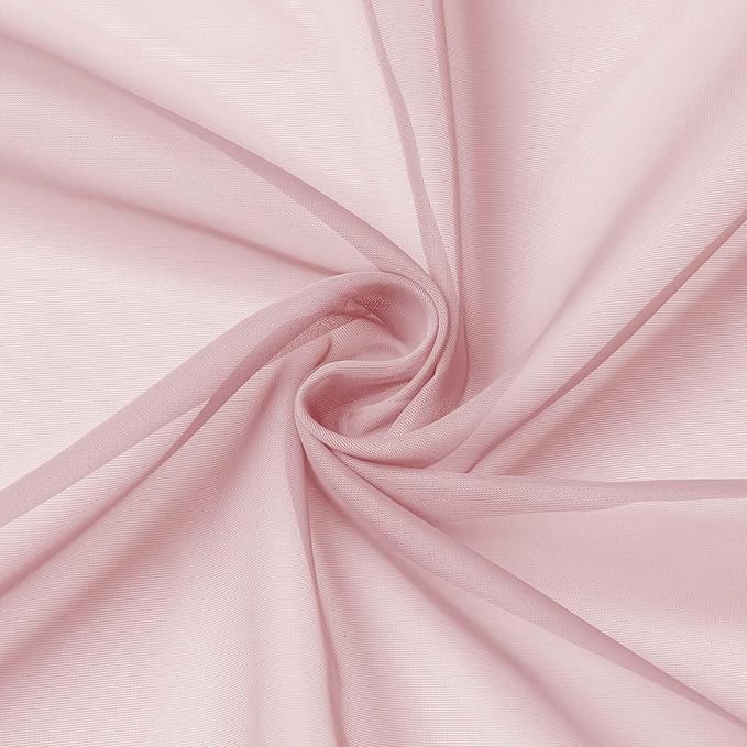Blush Sheer Curtains for Bedroom Living Room 96 Inches Long 2 Panels, Modern - Image 9