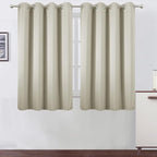 LEMOMO Light Beige Blackout Curtains/52 x 45 Inch Length Kids Curtains/Set of 2 by Lemomo