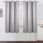 LEMOMO Light Grey Blackout Curtains 34 x 54 Inch Length/Set of 2 Curtain by Lemomo