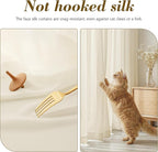 FMFUNCTEX Sheer Non-See-Through Butter Cream Curtains 108 inches Long - Image 6