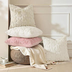 decorUhome Easter Bunny Pillow Covers 16x16 Inch Set of 2, Soft Plush Faux Wool - Image 2