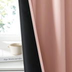 RYB HOME Bedroom Blackout Curtains 63 inches Long, 100% Blackout Thermal - Image 3