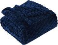 Blue Throw Blanket 50"×60" inches Gifts by Puncuntex