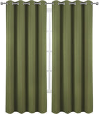 LEMOMO Olive Blackout Curtains/52 x 95 Inch/Set of 2 Panels Thermal Insulated - Image 2