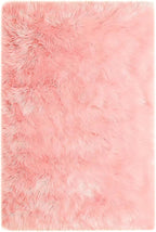 Goolela Pink Fluffy Fuzzy Rug for Girls Bedroom 3x5 Faux Fur Rug Furry Shag - Image 3