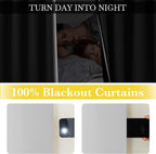 NICETOWN 100% Blackout Off White Curtains - Image 5
