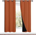 NICETOWN Full Shade Curtain Panels, Burnt Orange, Pair of Thermal Insulated & by NICETOWN
