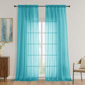 OVZME Turquoise Bedroom Curtains 2 Panel Sets 96 Inch Length, 59 Inch Extra by OVZME