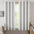 MIULEE Linen Textured Curtains for Bedroom Solid 100% Blackout Thermal by MIULEE