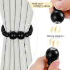 Magnetic Curtain Tiebacks, 6 Pack Curtain Holdbacks - Image 2