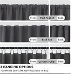Deconovo Blackout Curtains, Thermal Insulated, W52 x L45 2 Panels, Back Tab - Image 4