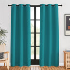 NICETOWN Room Darkening Curtains 80 inch Length 2 Panels, Peacock Teal by NICETOWN