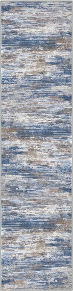 KOZYFLY Modern Abstract Washable Rug Runner 2.6x10 Hallway Rug Runner Non-Slip - Image 8