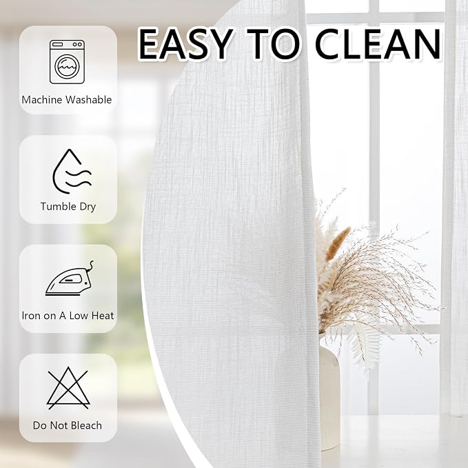 MYSKY HOME Small Window Natural Curtains - Image 8