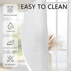 MYSKY HOME Natural Curtains 30 Inch Long - Image 8