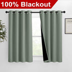 NICETOWN 100% Blackout Curtains 54 inches Long, Double-Deck Completely Blackout - Image 2
