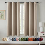MIULEE Taupe Blackout Curtains by MIULEE