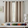 MIULEE Taupe Blackout Curtains for Bedroom Living Room 63 Inches Long 2 Panels by MIULEE