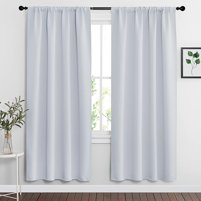 RYB HOME Curtains for Bedroom Living Room 72 inches Long, Thermal Insulated by RYBHOME