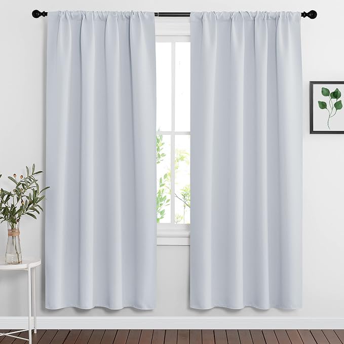 RYB HOME Curtains for Bedroom Living Room 72 inches Long, Thermal Insulated by RYBHOME