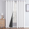 ChrisDowa White 100% Blackout Curtains 80 inch Long by ChrisDowa