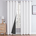 ChrisDowa White 100% Blackout Curtains by ChrisDowa