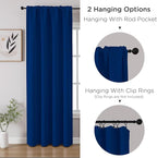 CUCRAF Royal Blue Blackout Curtains 45 inch Length 2 Panels Set, Rod Pocket - Image 3
