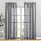 NICETOWN Sheer Curtains 84 inches Long Linen Look - Image 3