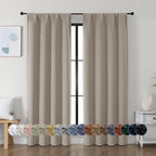 Simplebrand Ava Stone Blackout Curtains by Simplebrand