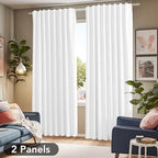 Deconovo Total Blackout Curtains 2 Panels W70 x L95— 100% Blackout, Thermal - Image 2