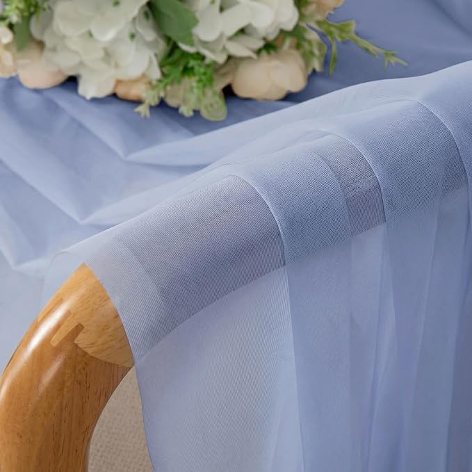 Simplebrand Denim Sheer Curtains 72 Inches Long 2 Panels - Image 7