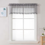 Chyhomenyc Charcoal Grey Sheer Valances by Chyhomenyc