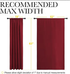 NICETOWN Christmas Burgundy Blackout Curtains and Drapes - Image 8