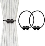 MELALUXE 2 Pack Magnetic Curtain Tiebacks, Decorative Curtain Holdbacks by Melaluxe