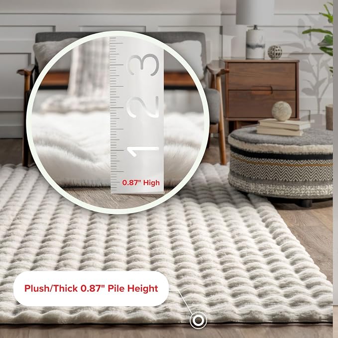 nuLOOM 2' x 8' Cozy Plush SuperiorWash Area Rug, Machine Washable, Soft Fluffy - Image 2