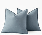 MIULEE Decorative Linen Pillow Covers 20x20 Inch Blue Grey ​Boho Farmhouse​ - Image 6