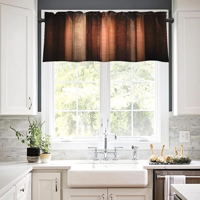 Emvency 2 Pack Valances Window Treatments, 52x12 Inch Rod Pocket Valances - Image 7