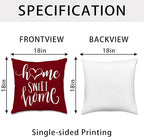 Hexagram Geometric Burgundy Pillow Covers 18x18 Set of 4, Decorative Outdoor - Image 4