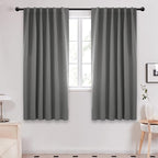 Deconovo Blackout Curtains, Thermal Insulated, W52 x L63 2 Panels, Back Tab by Deconovo
