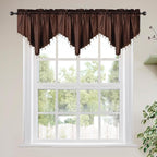 Molaxhome Swag Curtain 51 inch Length Rod Pocket Scalloped Curtain Valance by Molaxhome