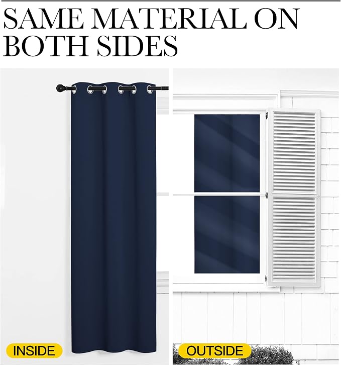 NICETOWN Blackout Draperies Curtains, All Season Thermal Insulated Solid - Image 7