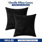 MIULEE Pack of 2 Couch Throw Pillow Covers 16x16 Inch Black Modern Boho Accent - Image 7