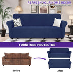 ZNSAYOTX Super Stretch Couch Cover, New Striped Sofa Covers Fitted Slipcovers - Image 2