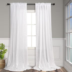 Pitalk 60 Inch Wide Curtains for Living Room 2 Panels Back Tab Pocket Drape - Image 8