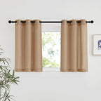 NICETOWN Camel Linen Kitchen Window Curtains Over Sink, Grommet Thick Linen by NICETOWN