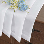 White Valances for Windows 14 inch Length 2 Panels Set, Small Voile Sheer - Image 6