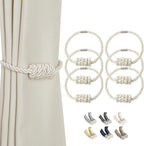 BEL AVENIR Magnetic Curtain Tiebacks, Decorative Drapery Holdbacks Modern Woven by BELAVENIR