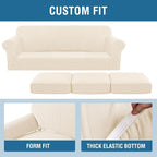 H.VERSAILTEX 4 Piece Stretch Sofa Covers - Image 4