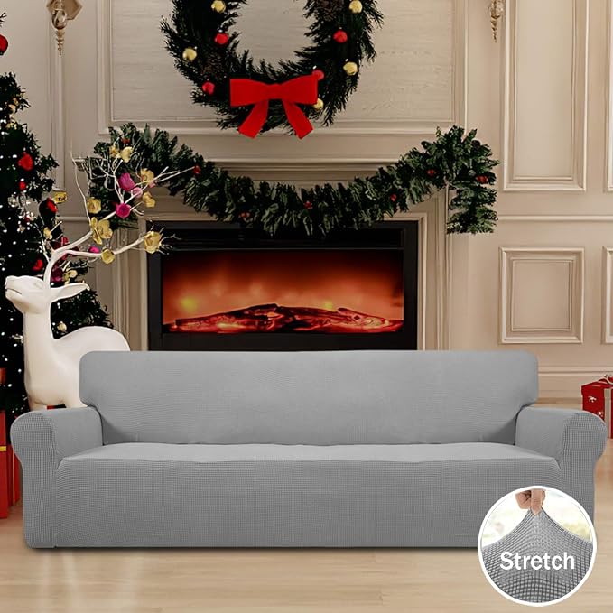 Easy-Going Stretch 4 Seater Sofa Slipcover 1-Piece Sofa Cover Furniture - Image 2